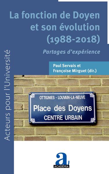 La fonction de Doyen et son évolution (1988-2018), Partages d'expérience (9782806106643-front-cover)