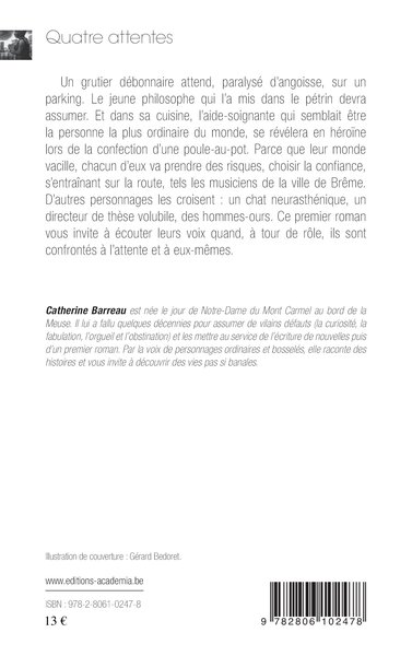 Quatre attentes, Roman (9782806102478-back-cover)