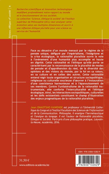 Démocratie, Technoscience et Ecologie, Champs pragmatiques de la rationalité pluraliste (9782806102829-back-cover)