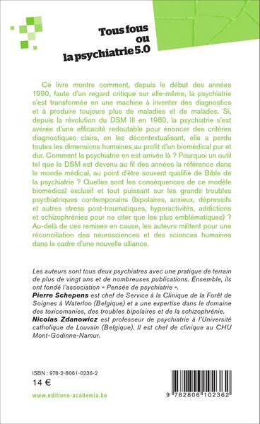 Tous fous ou la psychiatrie 5.0 (9782806102362-back-cover)