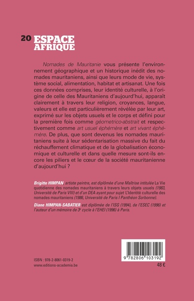 Nomades de Mauritanie (9782806103192-back-cover)