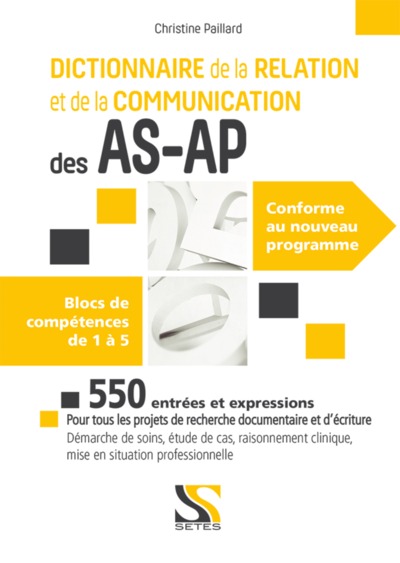 DICTIONNAIRE DE LA RELATION ET LE COMMUNICATION DES AS-AP (9782851000101-front-cover)