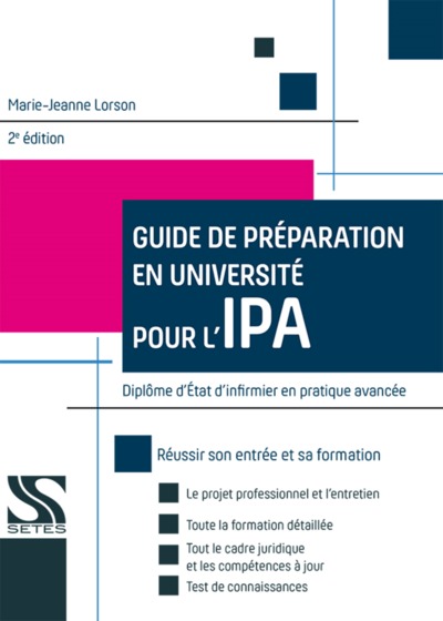 GUIDE DE PREPARATION EN UNIVERSITE POUR L'IPA - 2023 (9782851000347-front-cover)