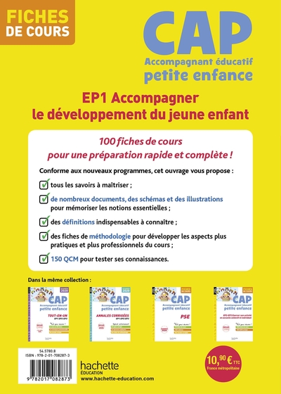 Fiches - CAP Accompagnant Éducatif Petite Enfance -  épreuve 1 (9782017082873-back-cover)