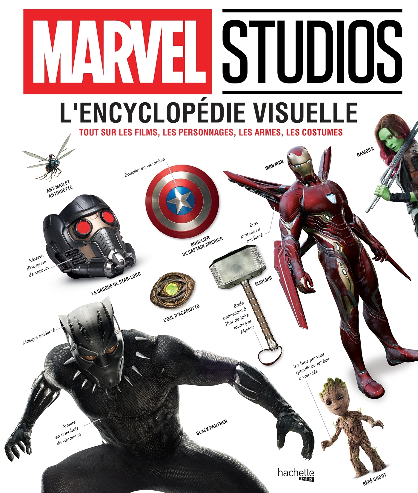 Marvel L'Encyclopédie Visuelle, Tout sur les films, les personnages, les armes, les costumes (9782017076568-front-cover)