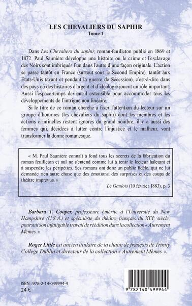 Les Chevaliers du saphir Tome 1 (9782140499944-back-cover)