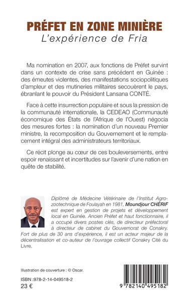 Préfet en zone minière, L'expérience de Fria (9782140495182-back-cover)