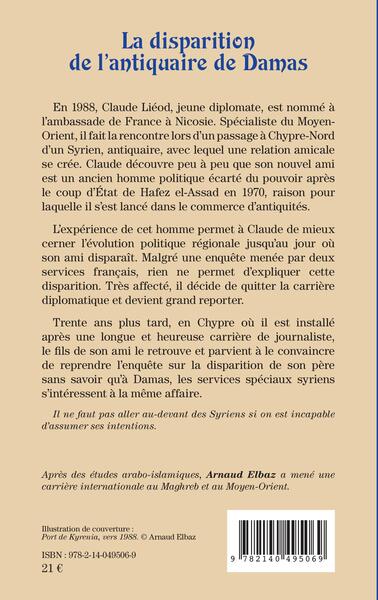 La disparition de l'antiquaire de Damas (9782140495069-back-cover)