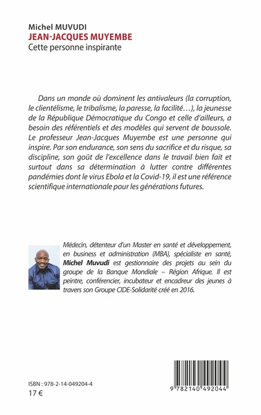 Jean Jacques Muyembe, Cette personne inspirante (9782140492044-back-cover)