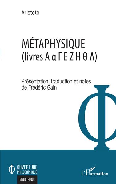 Métaphysique, Livres A a G E Z H T L (9782140495991-front-cover)