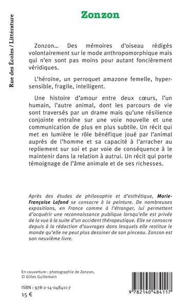 Zonzon, Mémoires d'un perroquet (9782140484117-back-cover)