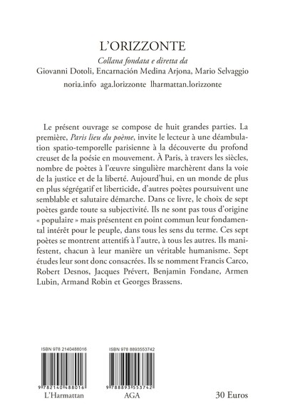 Poètes du peuple à Paris, Au fil du vingtième siècle (9782140488016-back-cover)