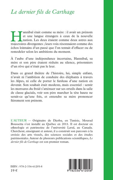 Le dernier fils de Carthage (9782336612058-back-cover)