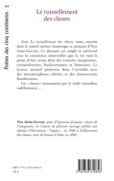 Le ruissellement des choses, Chants de l’enfer et du paradis (9782336610856-back-cover)