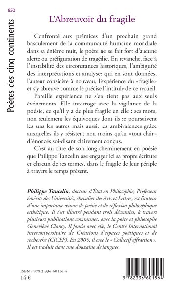 L’Abreuvoir du fragile (9782336601564-back-cover)