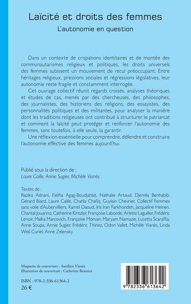 Laïcité et droits des femmes, L’autonomie en question (9782336613642-back-cover)