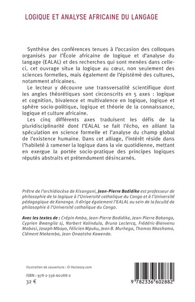 Logique et analyse africaine du langage (9782336602882-back-cover)