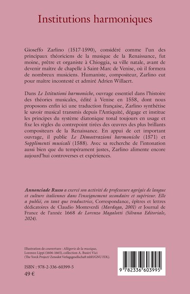 Institutions harmoniques (9782336603995-back-cover)