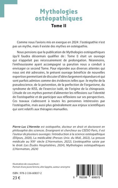 Mythologies ostéopathiques, Tome II (9782336608372-back-cover)