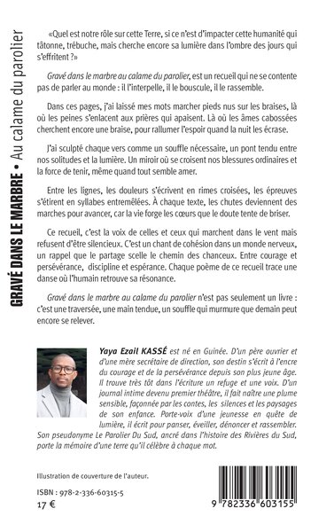 Gravé dans le marbre, Au calame du parolier (9782336603155-back-cover)