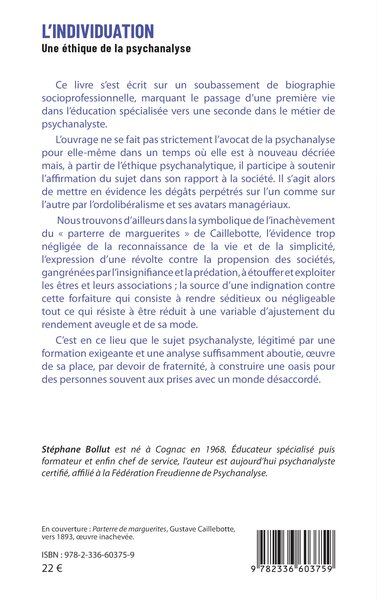 L’individuation, Une éthique de la psychanalyse (9782336603759-back-cover)
