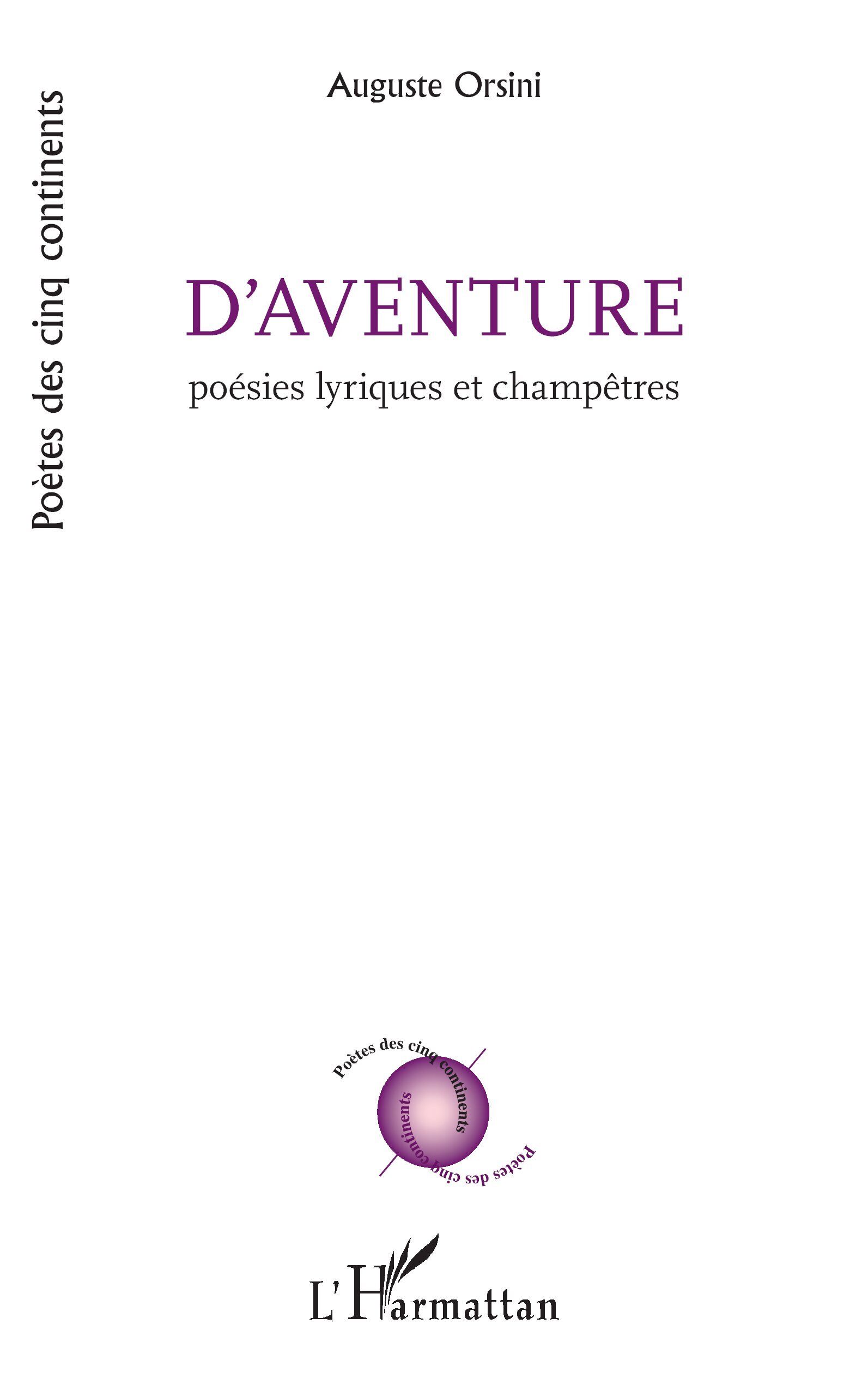 D’AVENTURE, Poésies lyriques et champêtres (9782336604749-front-cover)