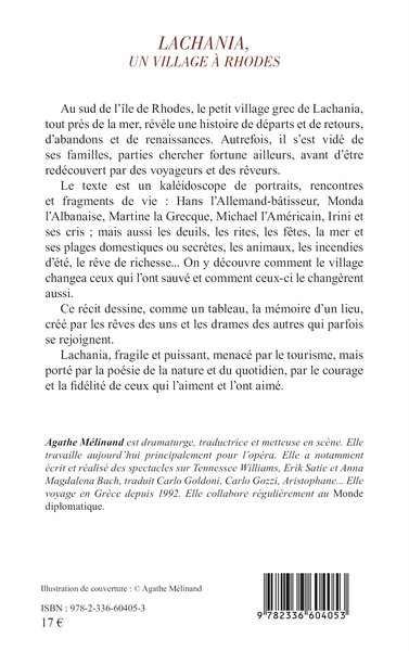 Lachania, un village à Rhodes (9782336604053-back-cover)