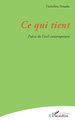 Ce qui tient, Poésie de l’exil contemporain (9782336620787-front-cover)