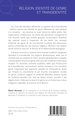 Religion, identité de genre et transidentité (9782336614786-back-cover)