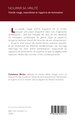 Nourrir sa virilité, Viande rouge, masculinité et rapports de domination (9782336604176-back-cover)
