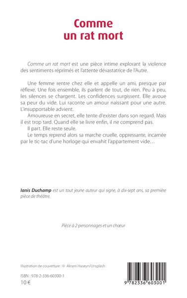 Comme un rat mort (9782336603001-back-cover)
