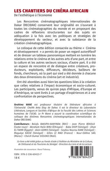 Les chantiers du cinéma africain, De l’esthétique à l’économie (9782336604237-back-cover)