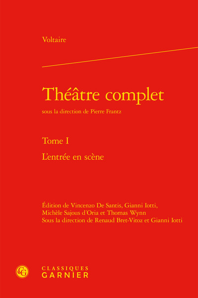 Théâtre complet, L'entrée en scène (9782406088127-front-cover)