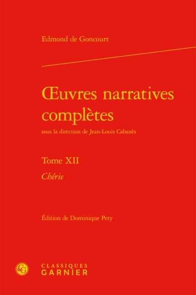 oeuvres narratives complètes, Chérie (9782406061984-front-cover)