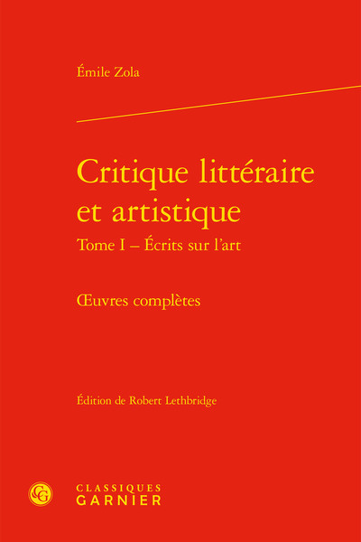 Critique littéraire et artistique, oeuvres complètes (9782406097815-front-cover)
