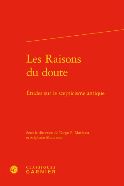 Les Raisons du doute, Études sur le scepticisme antique (9782406077367-front-cover)