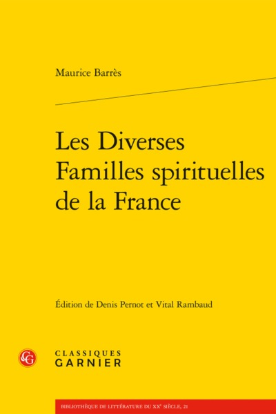 Les Diverses Familles spirituelles de la France (9782406066828-front-cover)