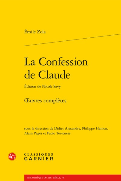 La Confession de Claude, oeuvres complètes (9782406061861-front-cover)