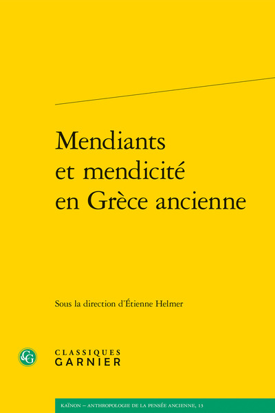 Mendiants et mendicité en Grèce ancienne (9782406090052-front-cover)