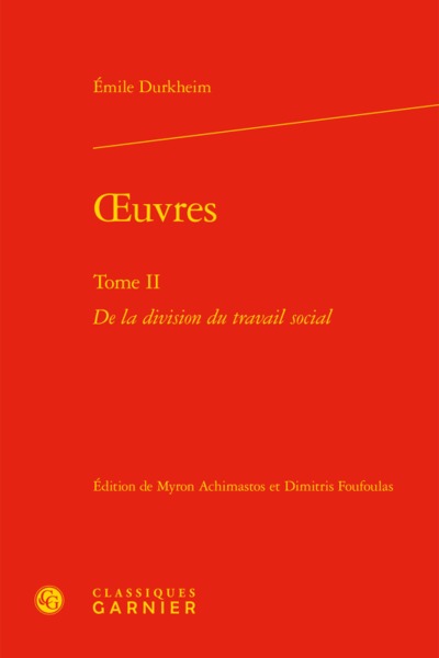 oeuvres, De la division du travail social (9782406065777-front-cover)