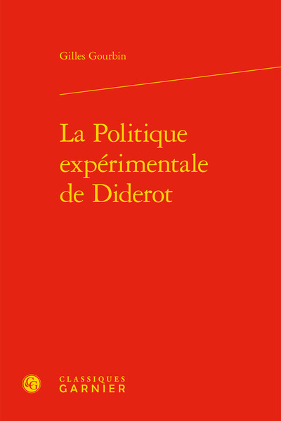 La Politique expérimentale de Diderot (9782406083283-front-cover)