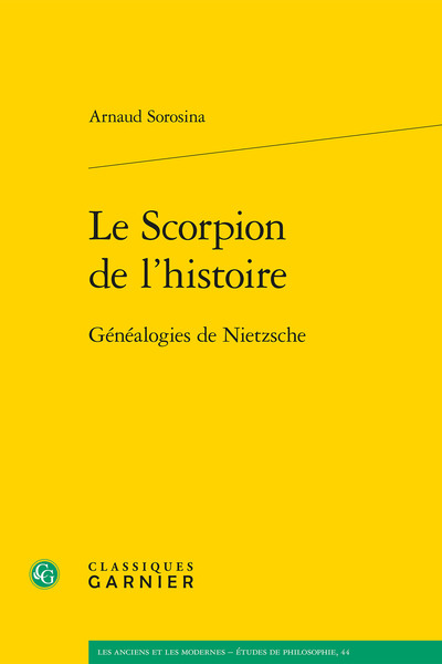 Le Scorpion de l'histoire, Généalogies de Nietzsche (9782406079569-front-cover)