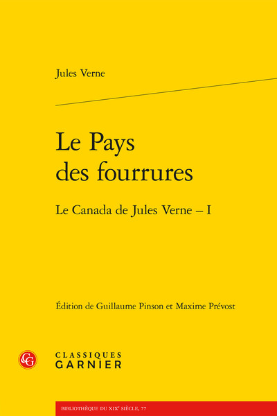 Le Pays des fourrures, Le Canada de Jules Verne - I (9782406099260-front-cover)