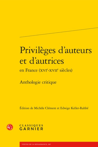 Privilèges d'auteurs et d'autrices, Anthologie critique (9782406059868-front-cover)