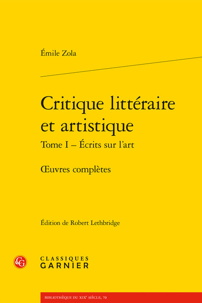 Critique littéraire et artistique, oeuvres complètes (9782406097808-front-cover)