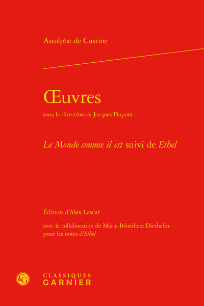 oeuvres, Le Monde comme il est suivi de Ethel (9782406068563-front-cover)