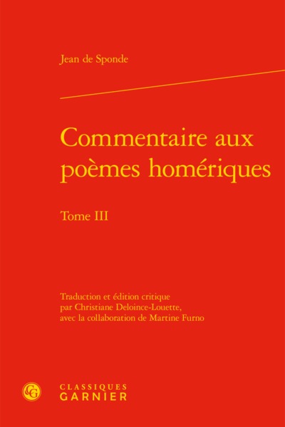 commentaire aux poèmes homériques. tome iii (9782406064282-front-cover)