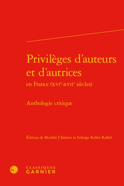 Privilèges d'auteurs et d'autrices, Anthologie critique (9782406059875-front-cover)