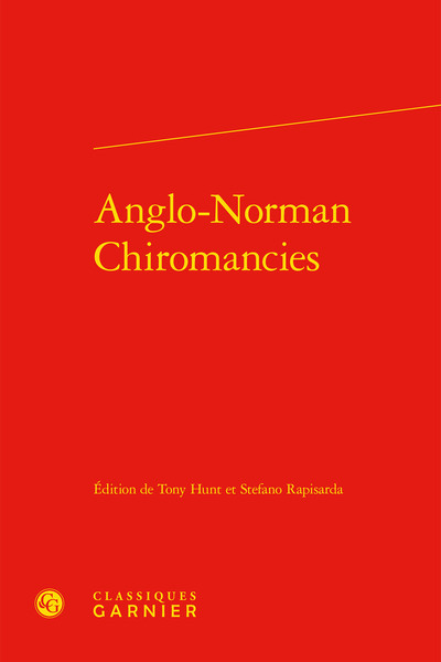 Anglo-Norman Chiromancies (9782406097228-front-cover)