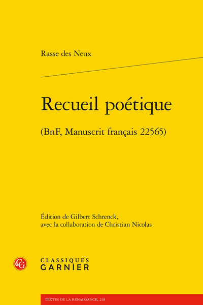 Recueil poétique, (BnF, Manuscrit français 22565) (9782406079217-front-cover)